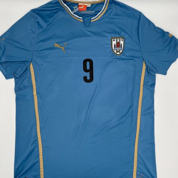 Luis Suarez #9 Uruguay 2014/2015 ORIGINAL Puma Vintage Rare Soccer Jersey (XXL)